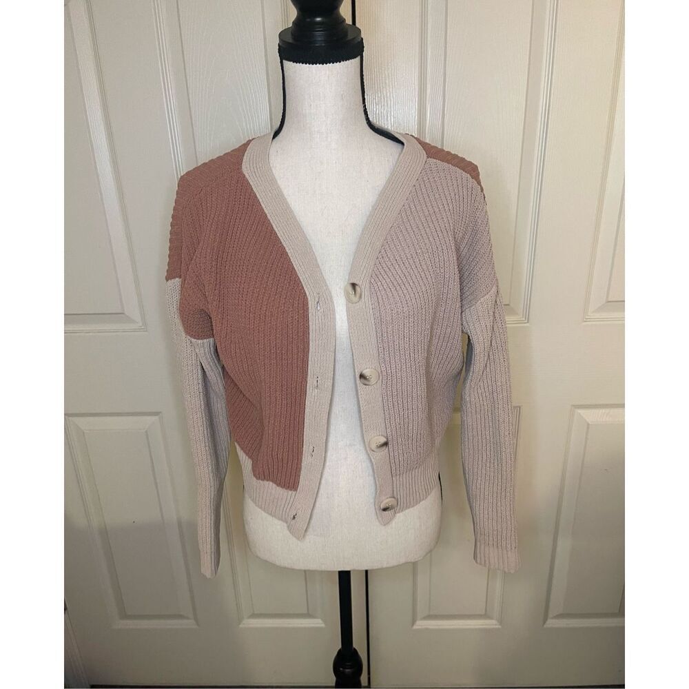 Sincerely Jules Women's Colorblock Cardigan‎ Sweater Size S Multicolor